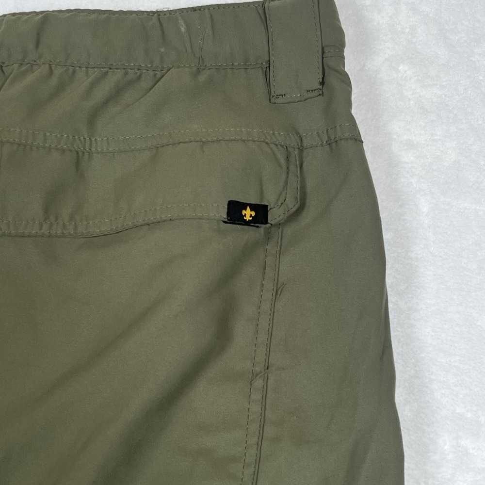 Boy Scouts Of America Pants XL Green Switchback Convertible Cargo Belt Unhemmed - Picture 8 of 11